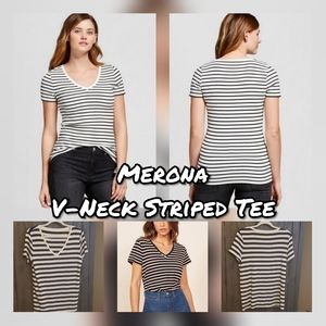 Merona V-Neck Striped Tee
